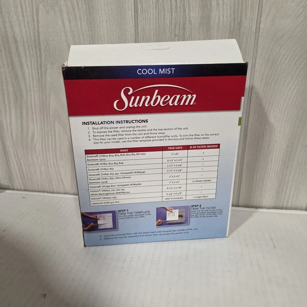 Sunbeam (SFU001) Cool Mist Humidifier Filter - Pack of 2